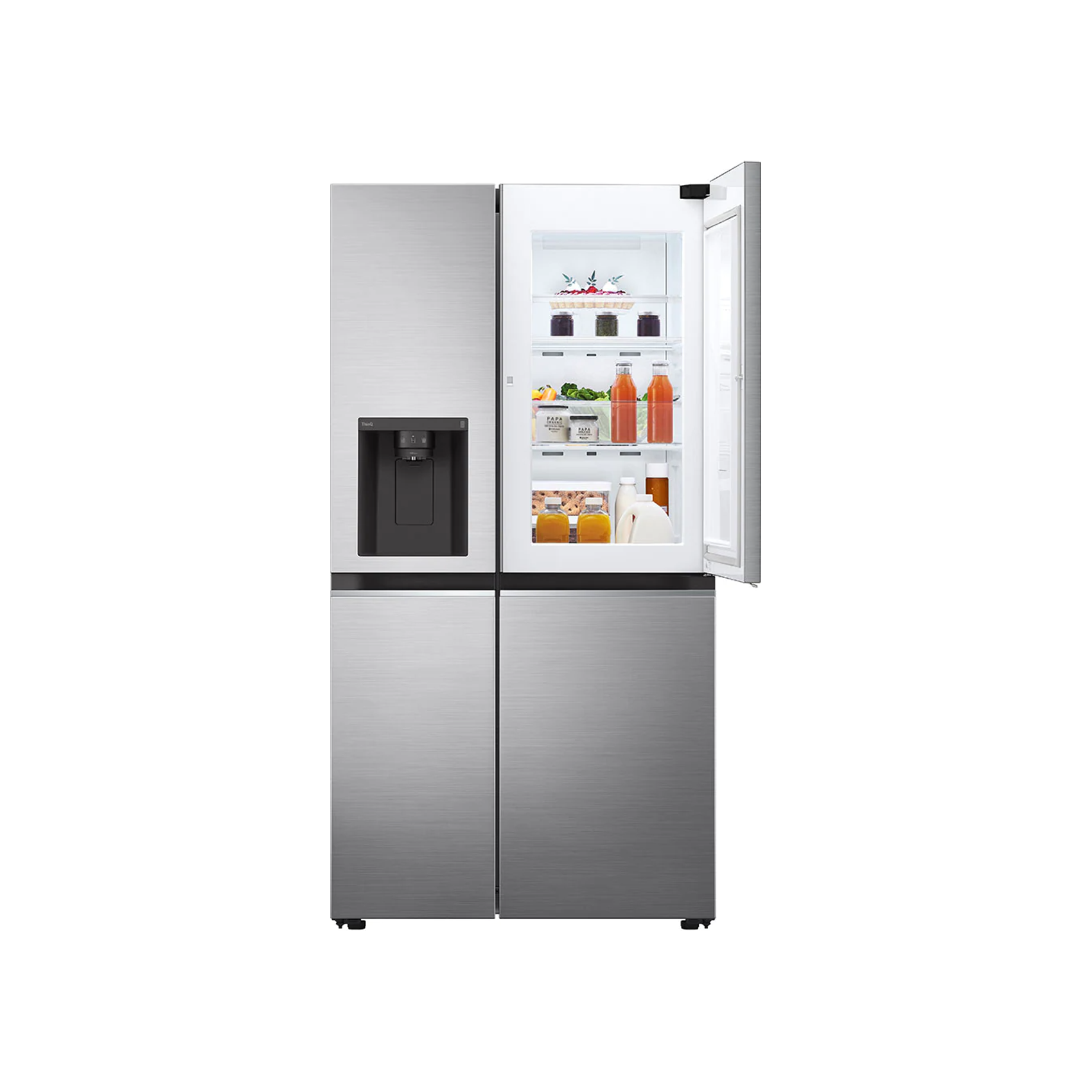 LG 611L Nett Side by Side Fridge with Water & Ice Dispenser - Platinum Silver (Photo: 2)